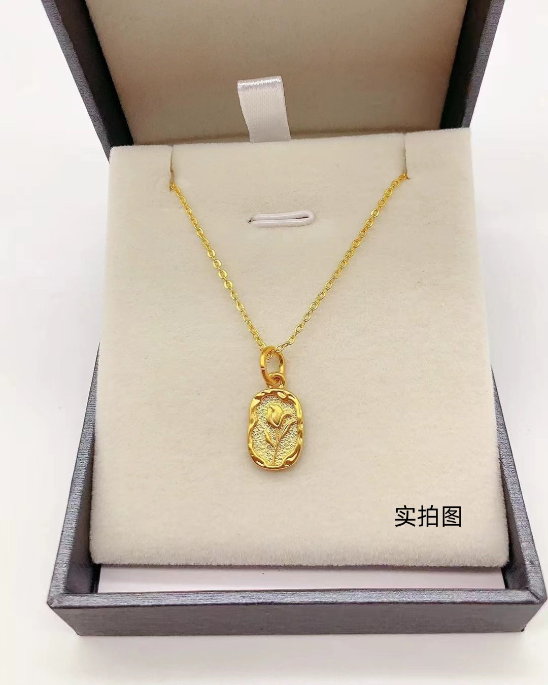 Wholesale Gold Tulip Necklace AB Clavicle Chain
