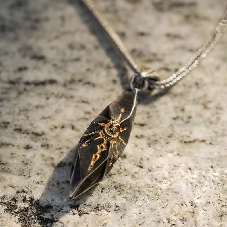 Wholesale Wishing Stone Men' s Titanium Steel Necklace Fashion Accessory Boutique Resale