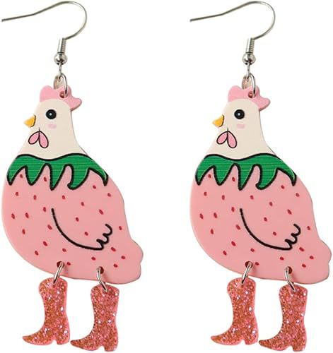 Wholesale Cute Acrylic Animal Pendant Earrings