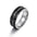 Wholesale  Men's  Electroplated Black Combination Stainless Steel Ring