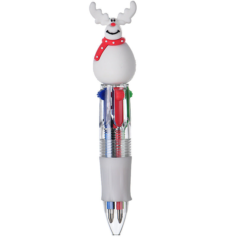Wholesale Cute cartoon Christmas four-color ballpoint pen