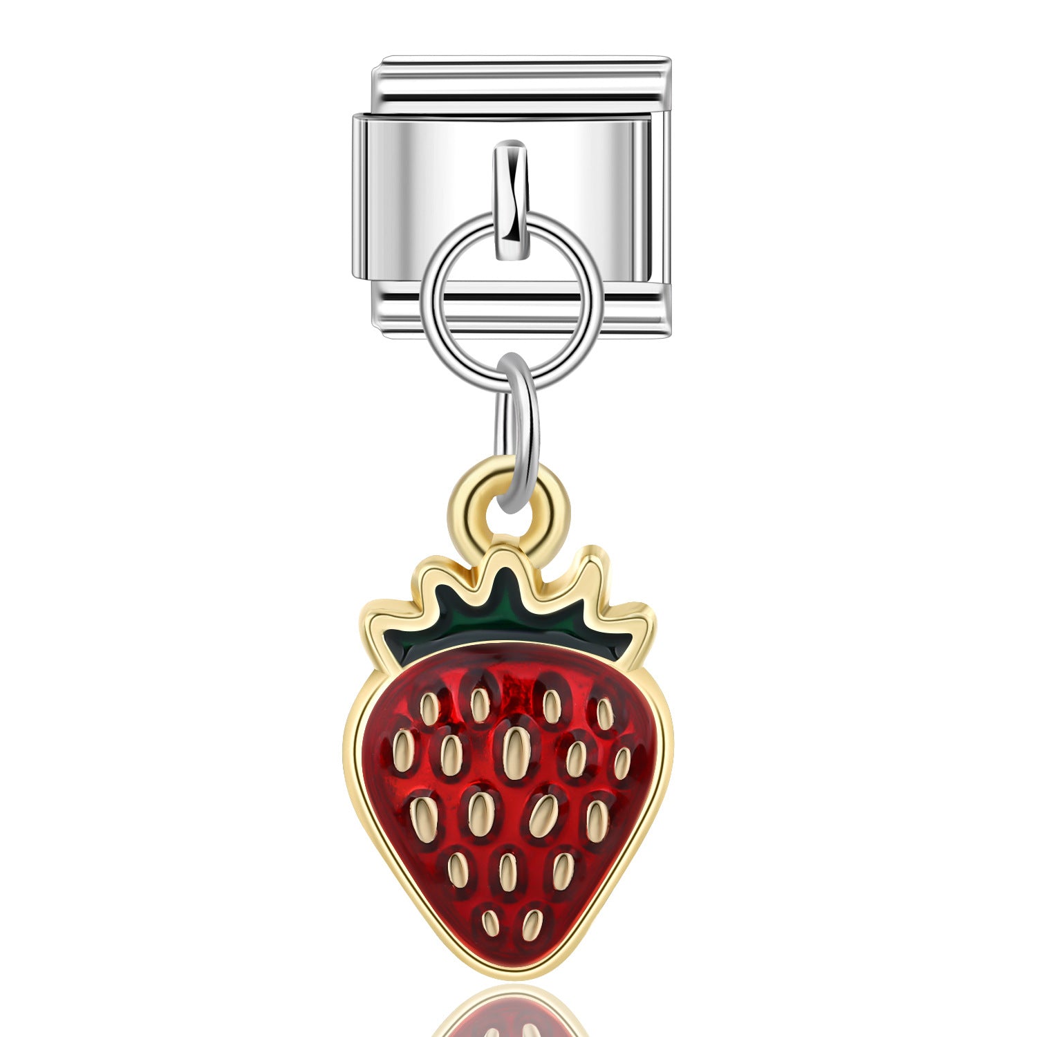 Wholesale 10pcs Italian Charm Bracelet 9mm DIY Splicing Fruit Rainbow Stainless Steel Composable Bracelet