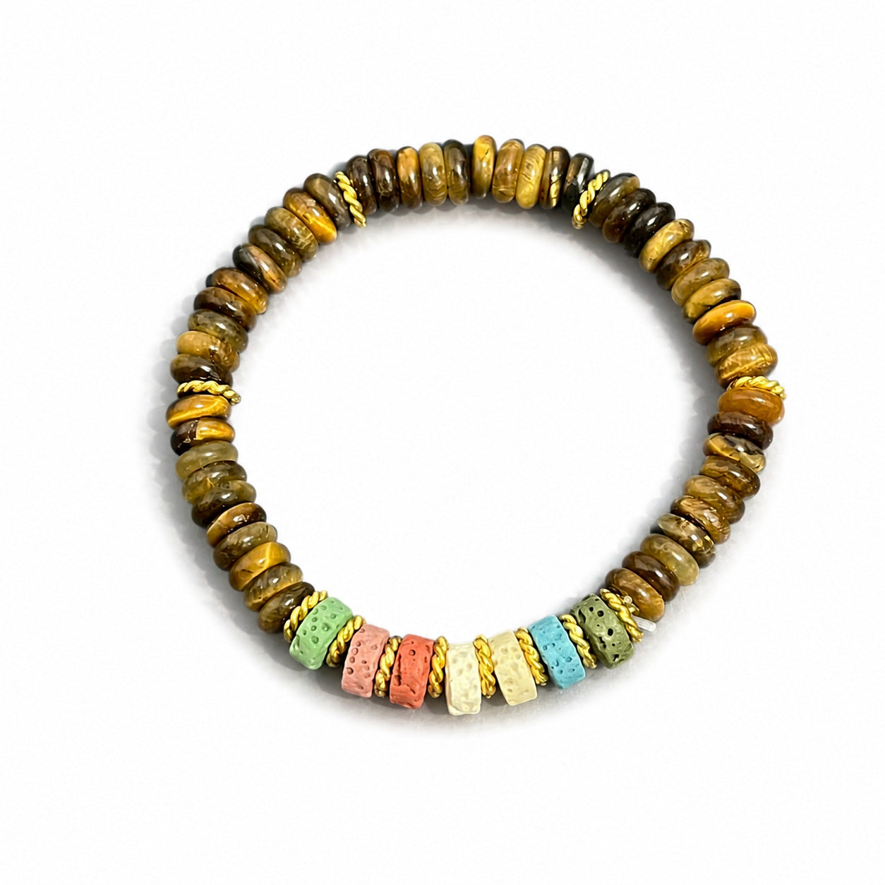 Wholesale Retro Simple Chic Bracelet with Black Volcanic Stone and Crystal Unisex Gift Jewelry Accessory