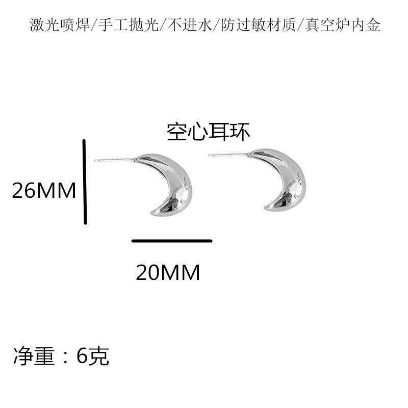 Wholesale Geometric Vintage Earrings Water Drop Hollow Stainless Steel Earrings ACC-ES-Chunp001