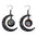 Wholesale Halloween Hollow Black Moon Long Tassel Gemstone Earrings