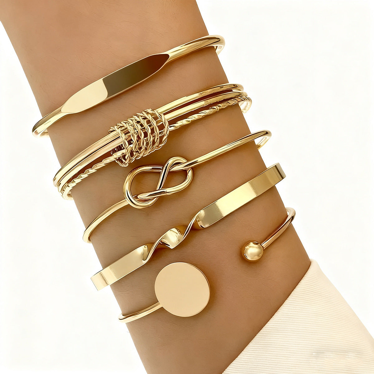 Wholesale 4 Piece Women S Leopard Print Stacking Bracelet Set Stylish Electroplated Jewelry Accessory For Everyday Wear Boutique Resale