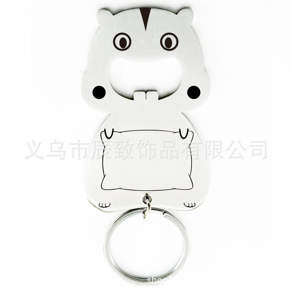 Wholesale Stainless Steel Cute Hamster Cartoon Animal Keychain ACC-KC-Chenz011