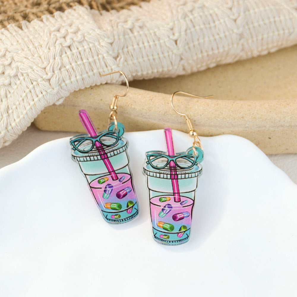 Wholesale Water Cup Acrylic Earrings