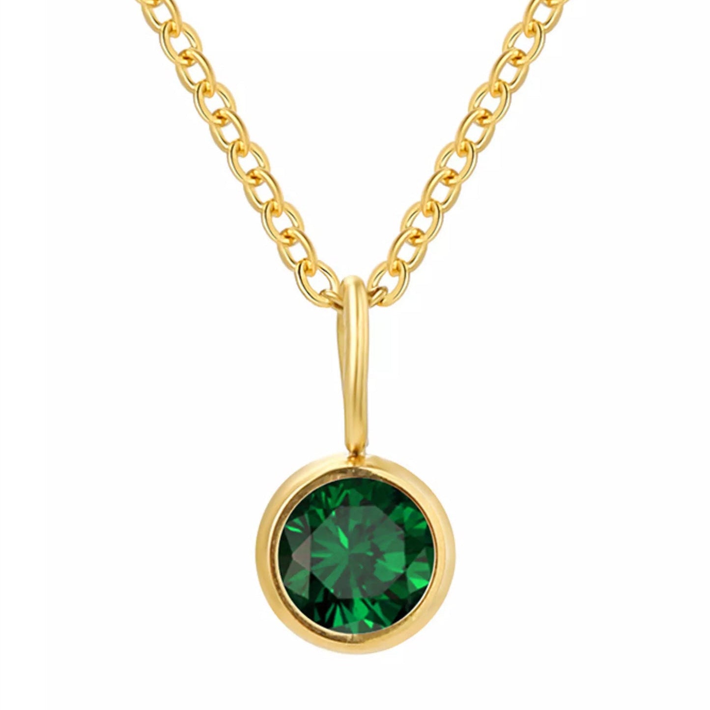 Wholesale Stainless Steel 12 Birthstone Necklace Twelve Birthstone Pendant DIY Jewelry