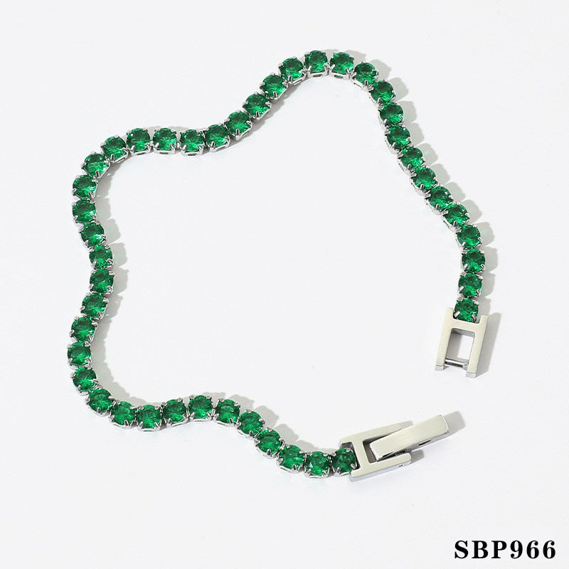 Großhandel mehrschichtiges Armbandanzug Edelstahl Eingelegtes Zirkonarmband