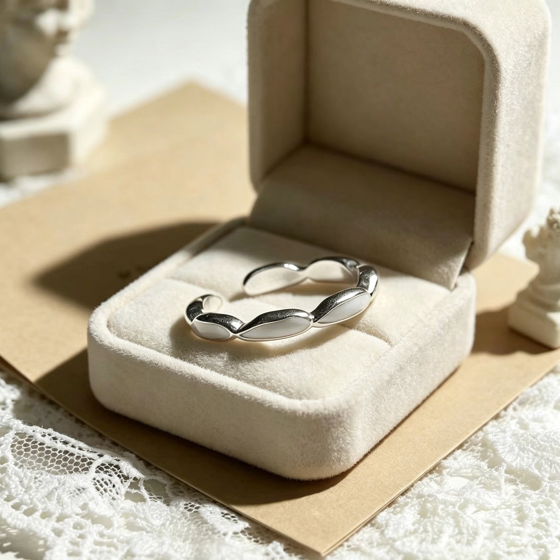 Wholesale Niche High-End Alloy Ring with a Unique Style,  Open Design,  Seven-Bead Ring,  Trendy Ring,  Tiktok Hot Item,  Enamel