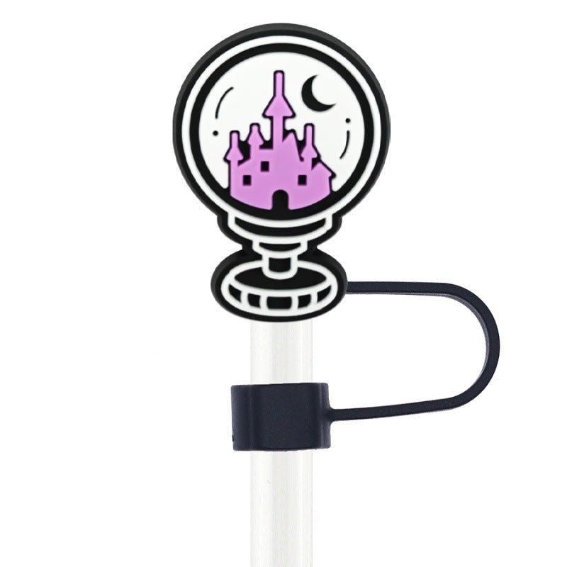 Wholesale Random 100pcs Creative    10mm PVC Soft Straw Tube Cap