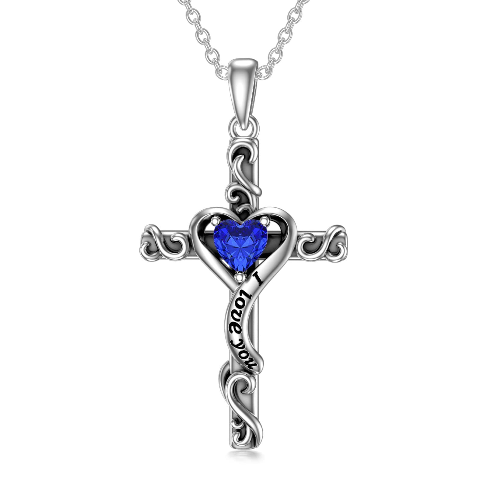 Wholesale Cross I Love You Pendant Necklace