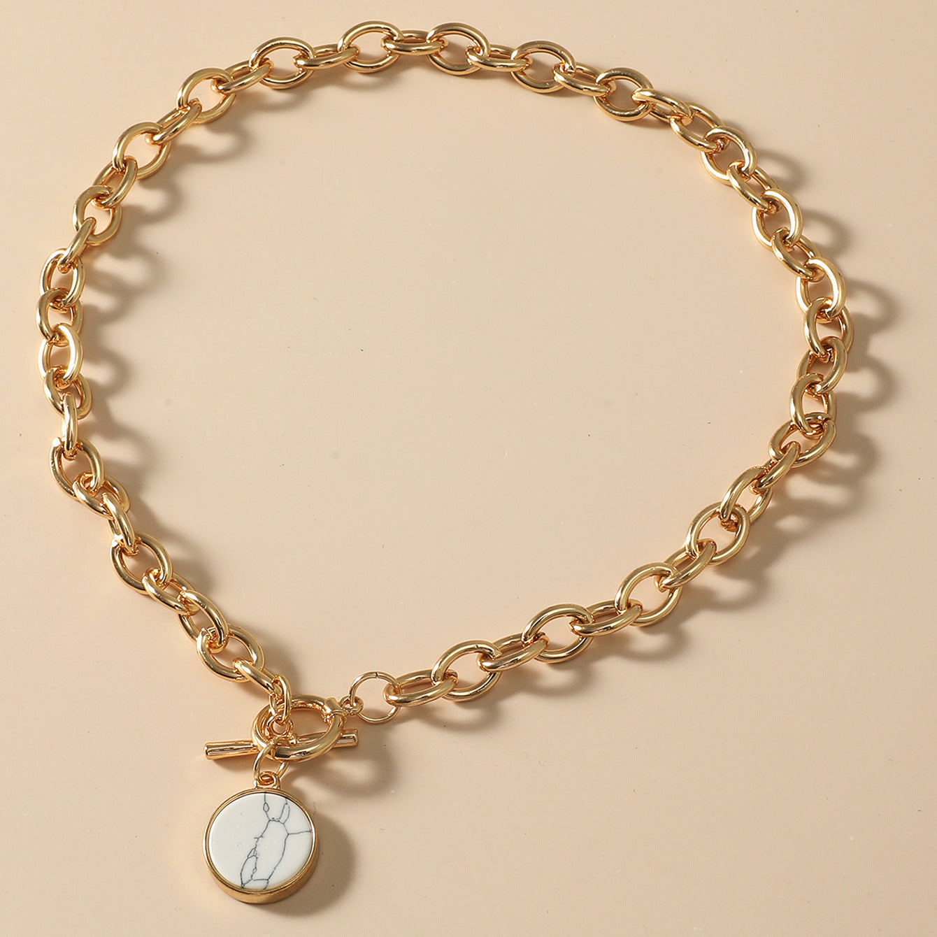 Wholesale 2 Pairs/Pack Turquoise Alloy Necklace Clavicle Chain Choker Necklace ACC-NE-JunJie006