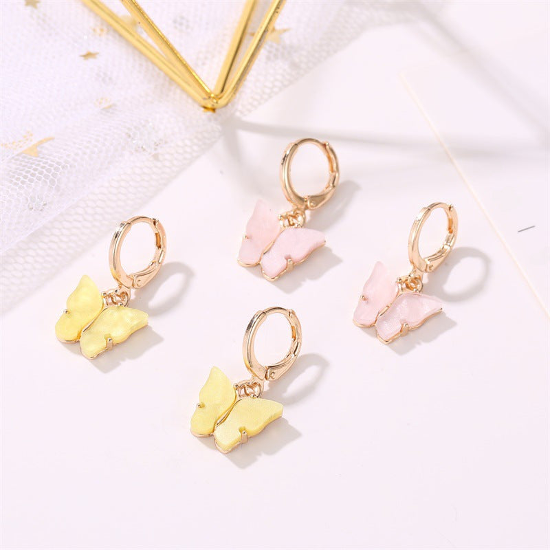 Wholesale  acrylic butterfly earrings