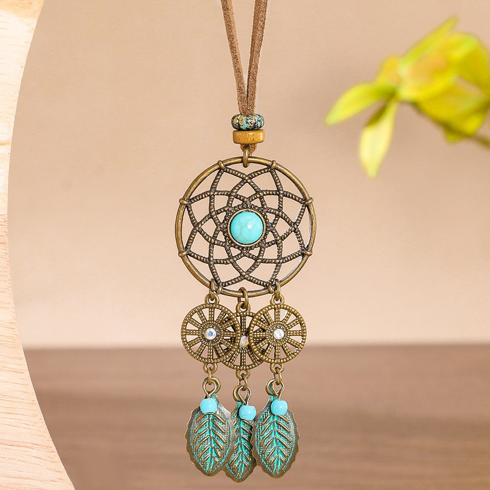 Wholesale Bohemian Tassel Necklace Fishbone Shell Coffee Color Holiday Style Jewelry Accessory Boutique Resale