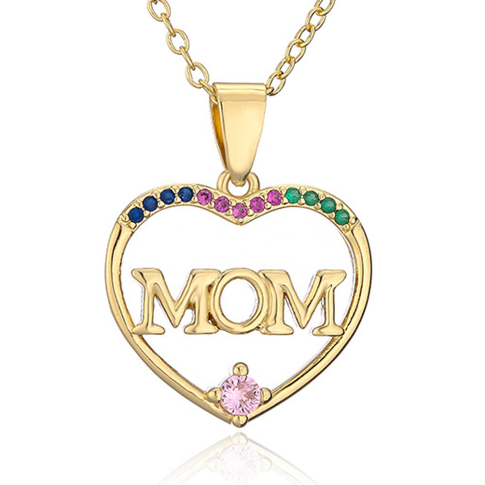Wholesale Copper MAMA Love Mother's Day Pendant Necklace ACC-NE-AG004
