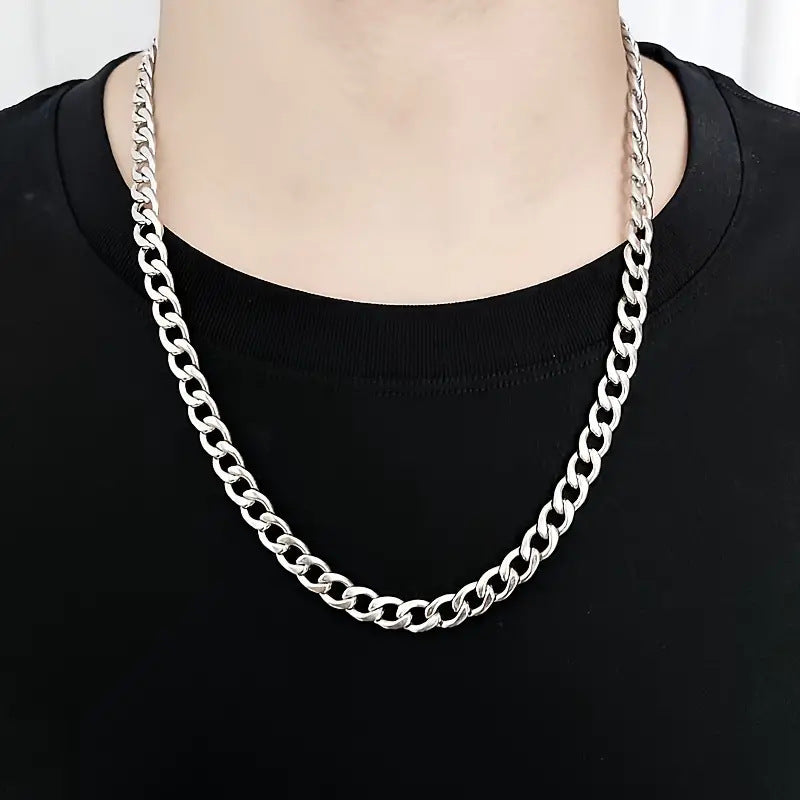 Wholesale Stylish Men S Hip Hop Cuban Necklace Titanium Steel Jewelry Accessory