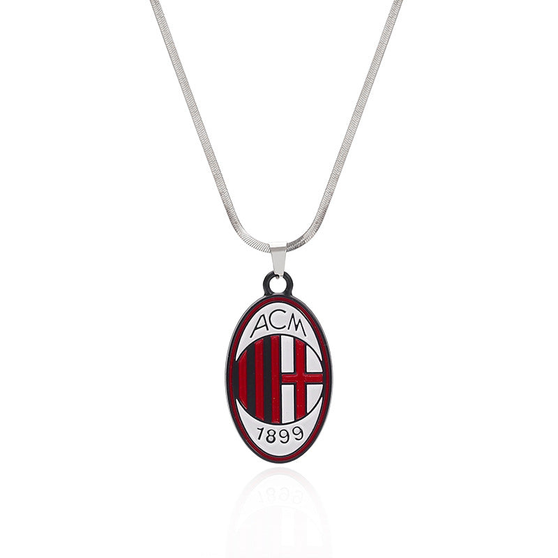 Wholesale Paint Double-sided Pendant Zinc Alloy Stainless Steel Necklace ACC-NE-Teguang001