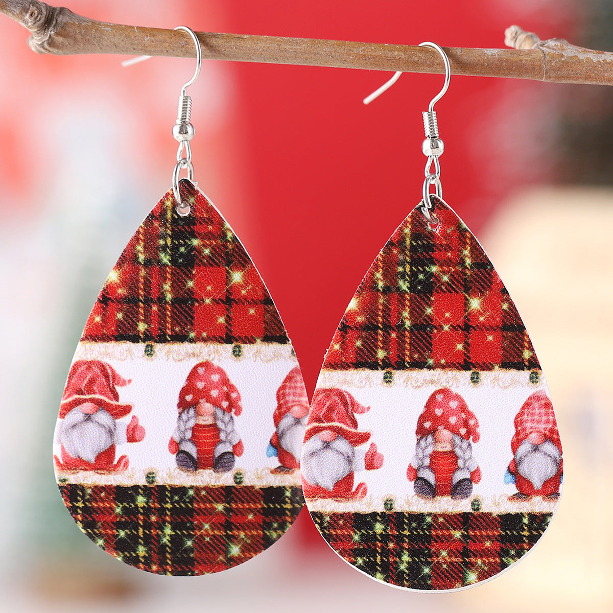 Wholesale Christmas Lights Gnome Elk Snowflake Winter Snowflake Earrings ACC-ES-ChuLian137