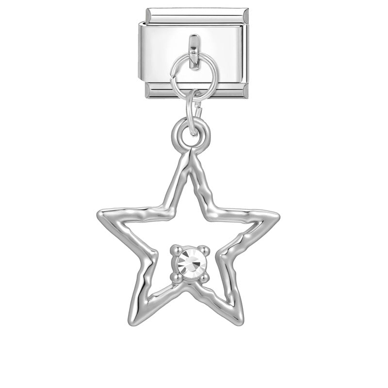 Wholesale Italian Charm Bracelet 9mm DIY Splicing Creative Pendant Stainless Steel Composable Bracelet