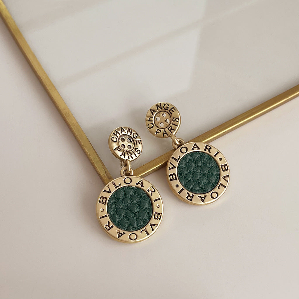 Wholesale vintage oil-dropped medieval style Pearl Earrings