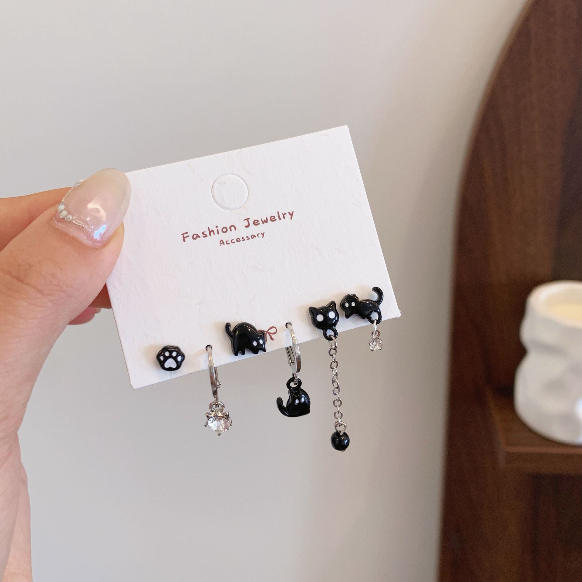 Wholesale Cat  Cartoon Cute   Earrings