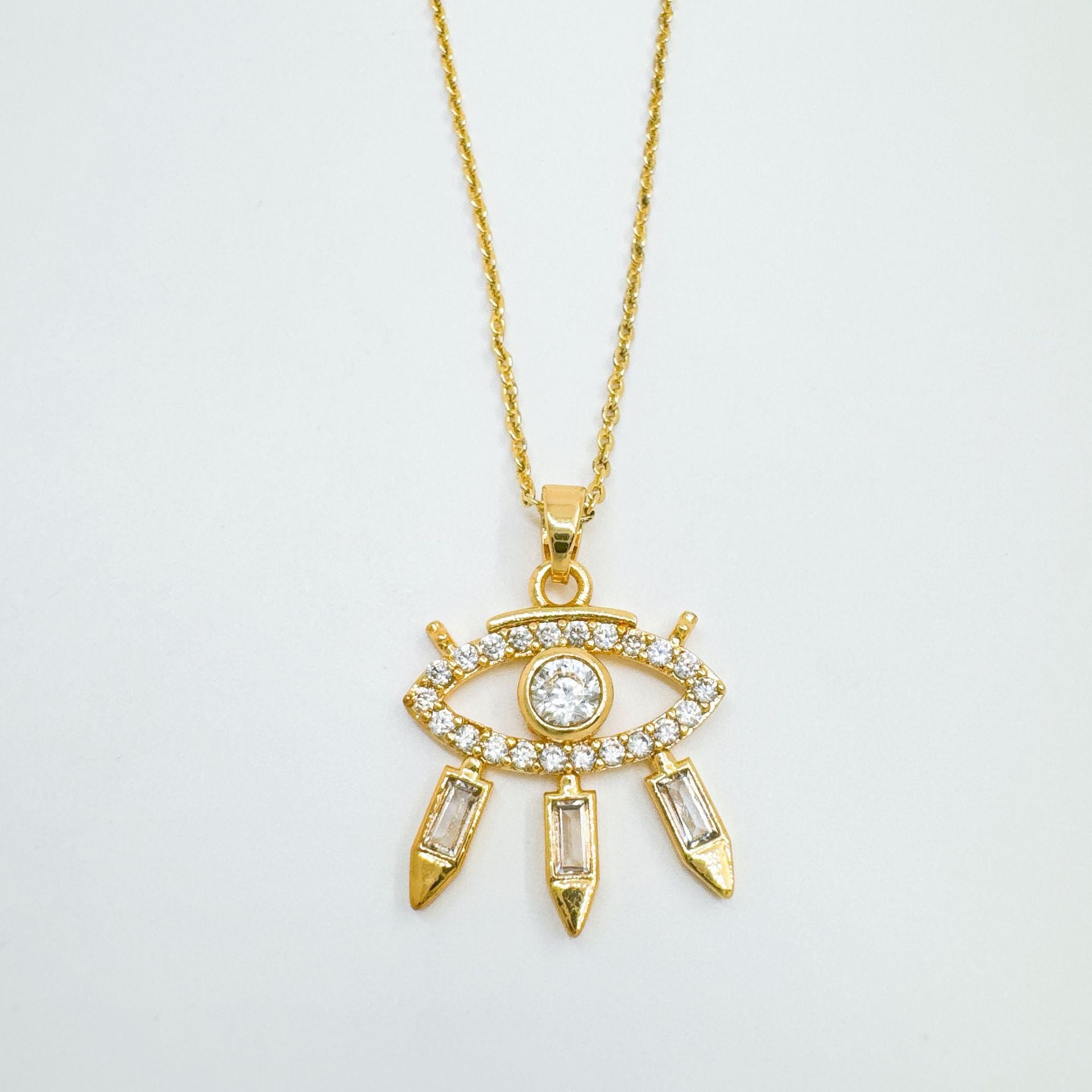 Wholesale Evil Eye Pendant Necklace,  Copper Electroplated,  Fashion Accessory for Women