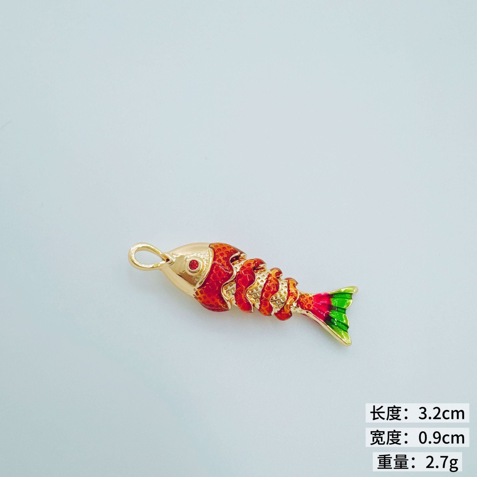 Wholesale Marine-Themed Gold-Plated Copper Enamel Pendants Fashion Accessory for DIY Jewelry