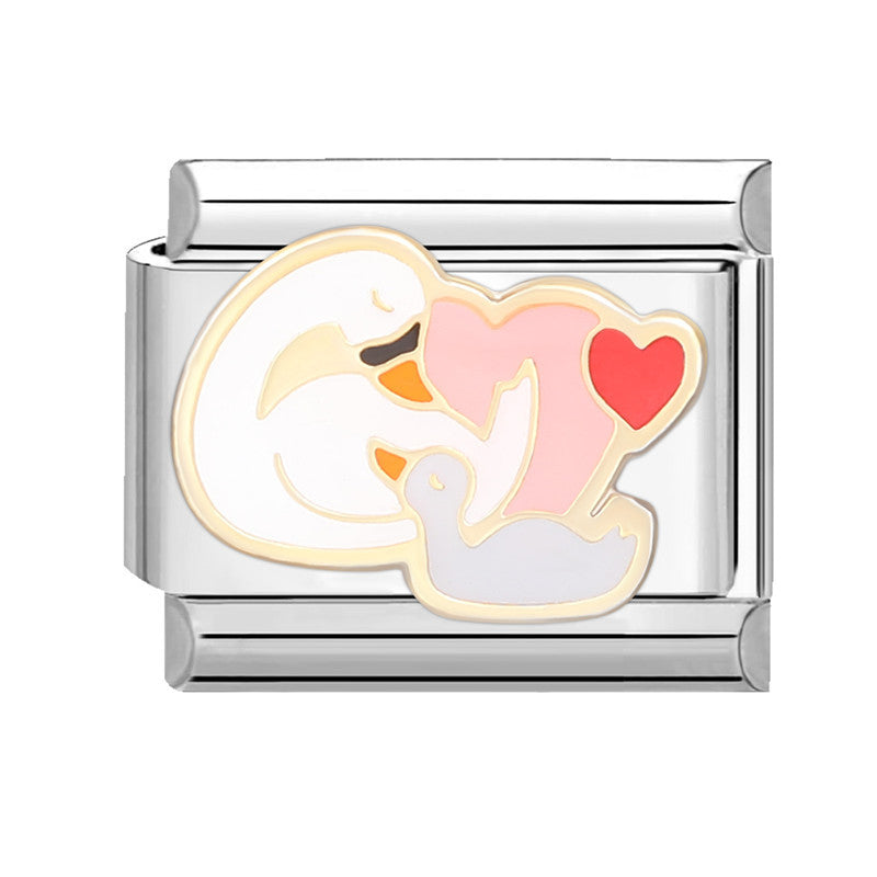 Wholesale Italian module handmade module creative DIY pink Charms