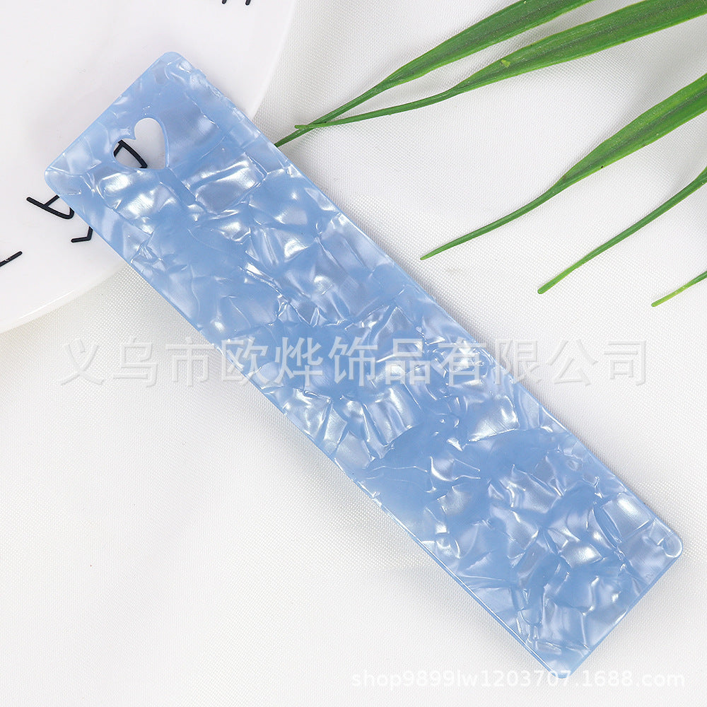 Wholesale 10PCS DIY Textured Acrylic Heart-shaped Bookmark with Keyhole Design