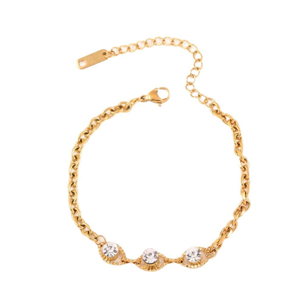 Wholesale Stainless steel zircon bracelet