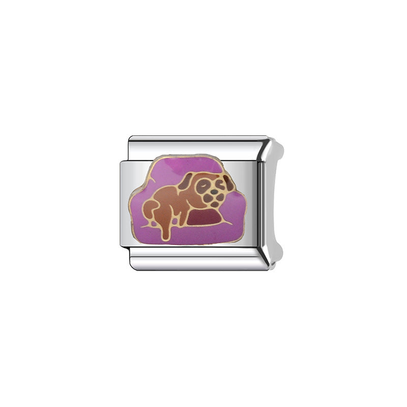 Bracelet de charme italien en gros 9 mm DIY SPLICAGE CIP CRÉATIF PENDANT BRACILABLE D'ECHEUR ACIER