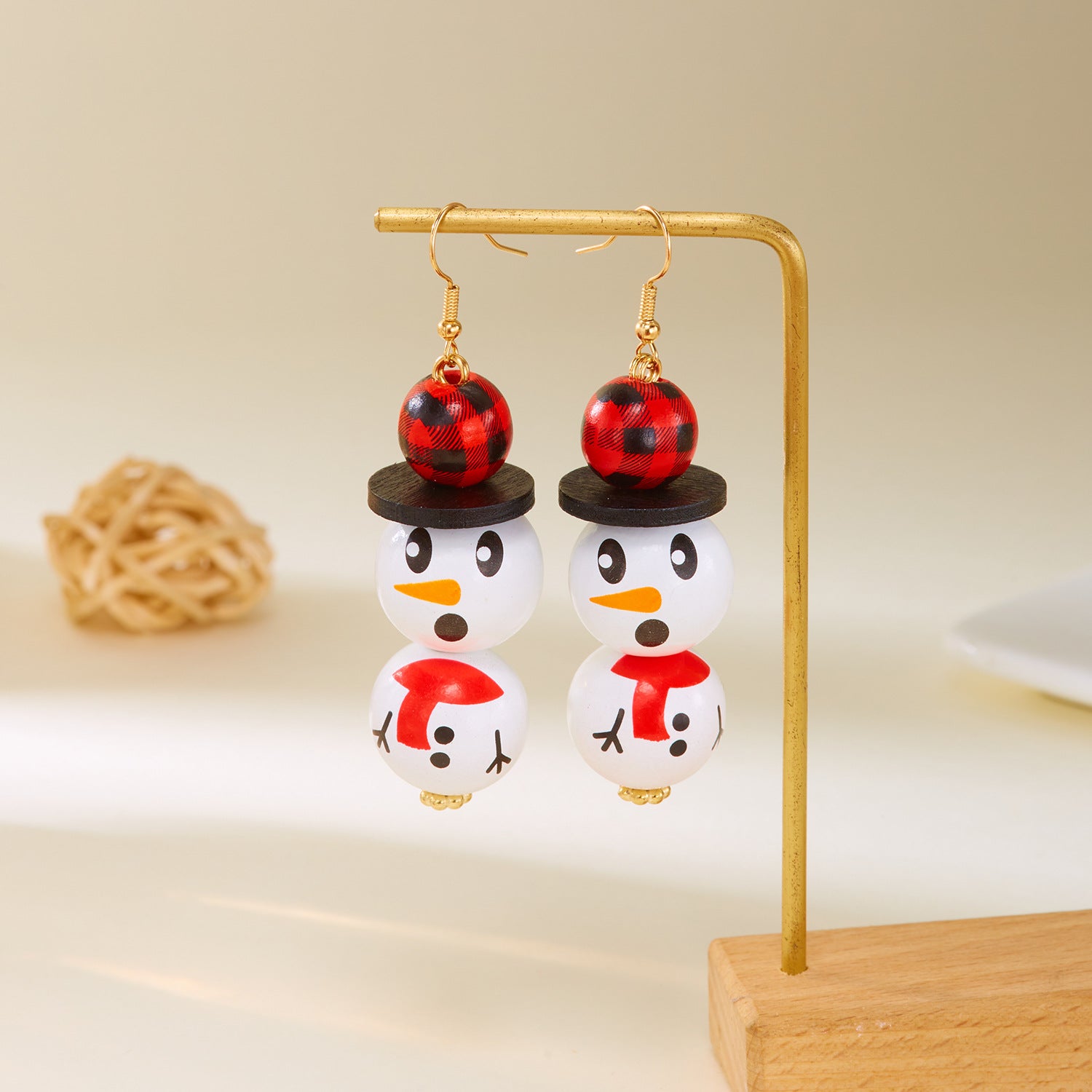 Wholesale Cartoon Christmas Snowman Earrings