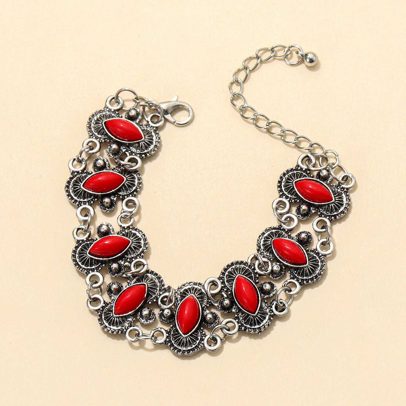 Wholesale Vintage Inlaid Resin Stretch Bracelet ACC-BT-JunJie006