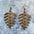 Wholesale  wooden earrings hollow cutting retro leaf shape earrings