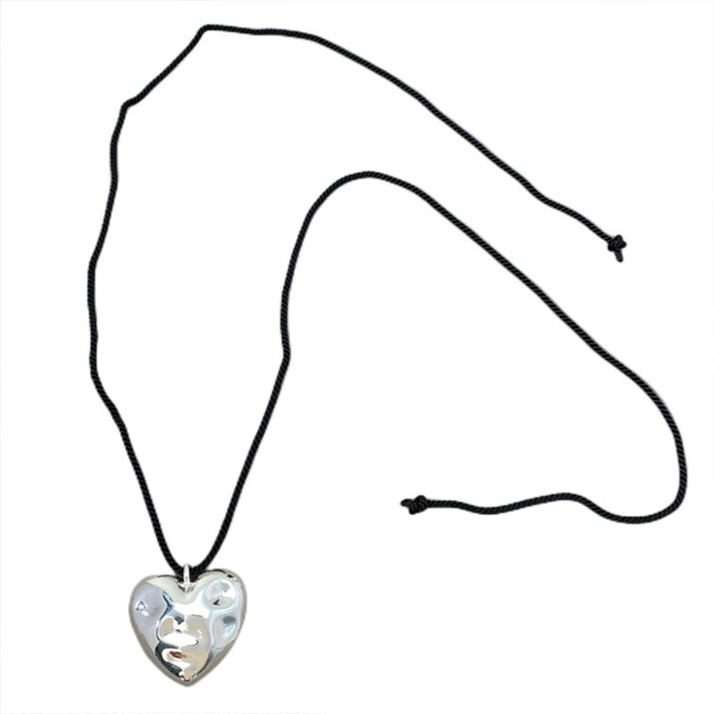 Wholesale Heart Necklace Long Adjustable Peach Heart Clavicle Chain Choker Necklace ACC-NE-Lvgong001