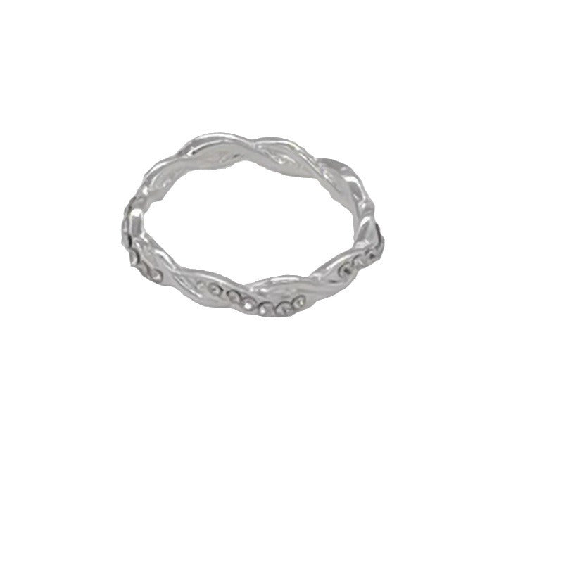 Wholesale Diamond Twist Metal Ring