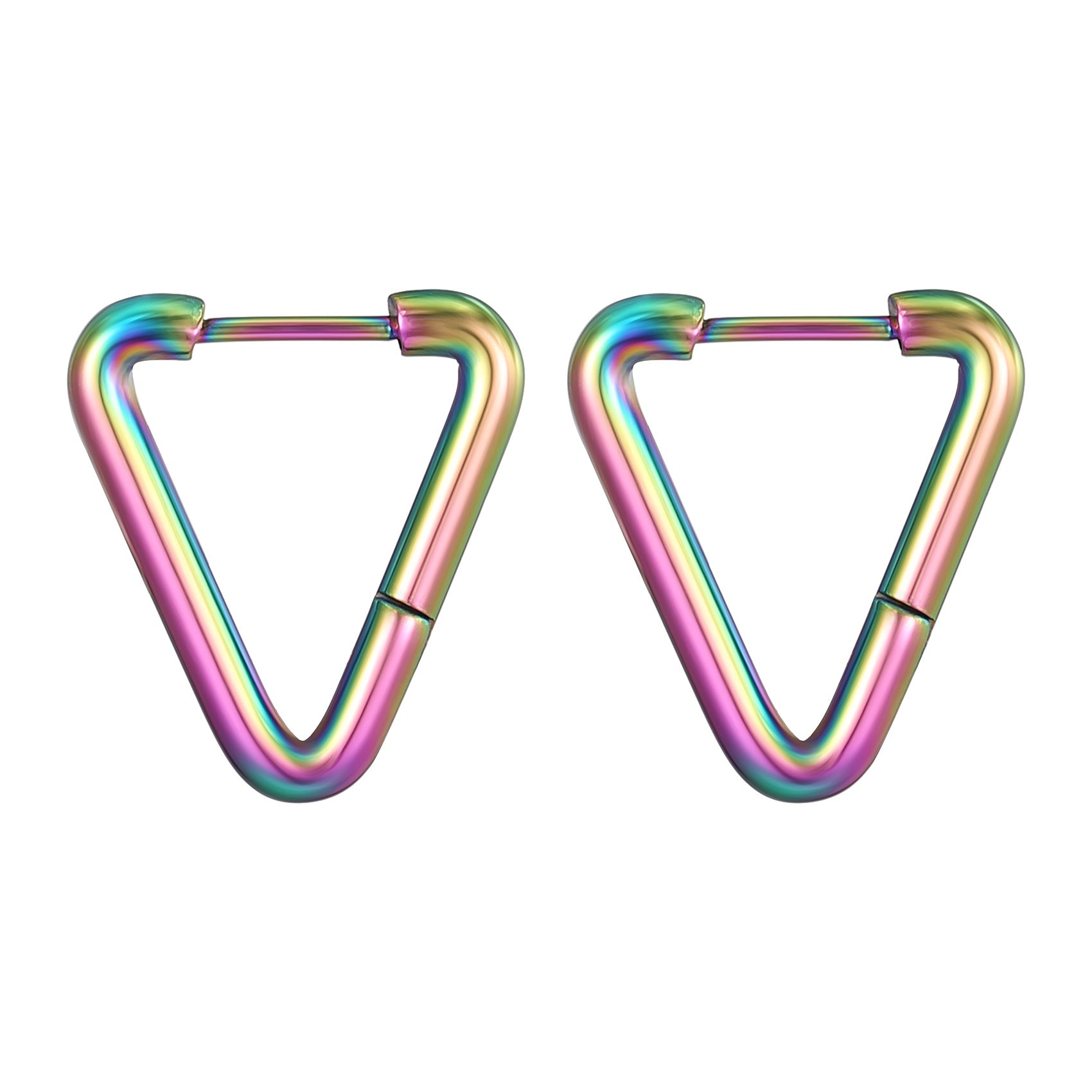 Wholesale Steel and titanium geometric earrings