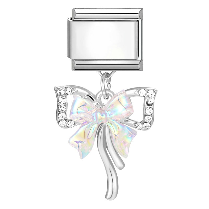 Wholesale 2PCS 9mm Italian Charm Starter Bracelets DIY Pendant Stainless Steel Composable Bracelet