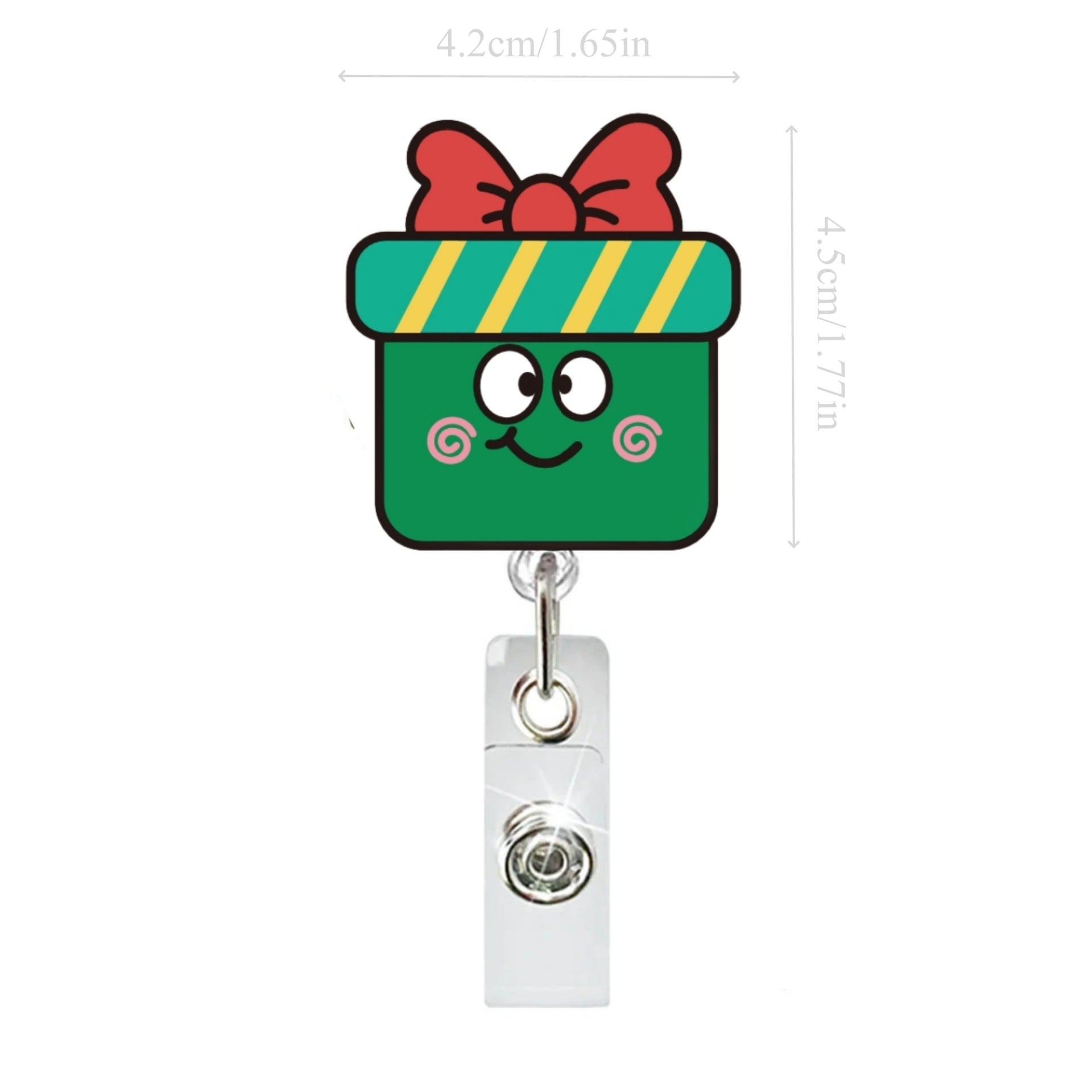 Wholesale Christmas Fun Acrylic Retractable Keychain Badge Reels