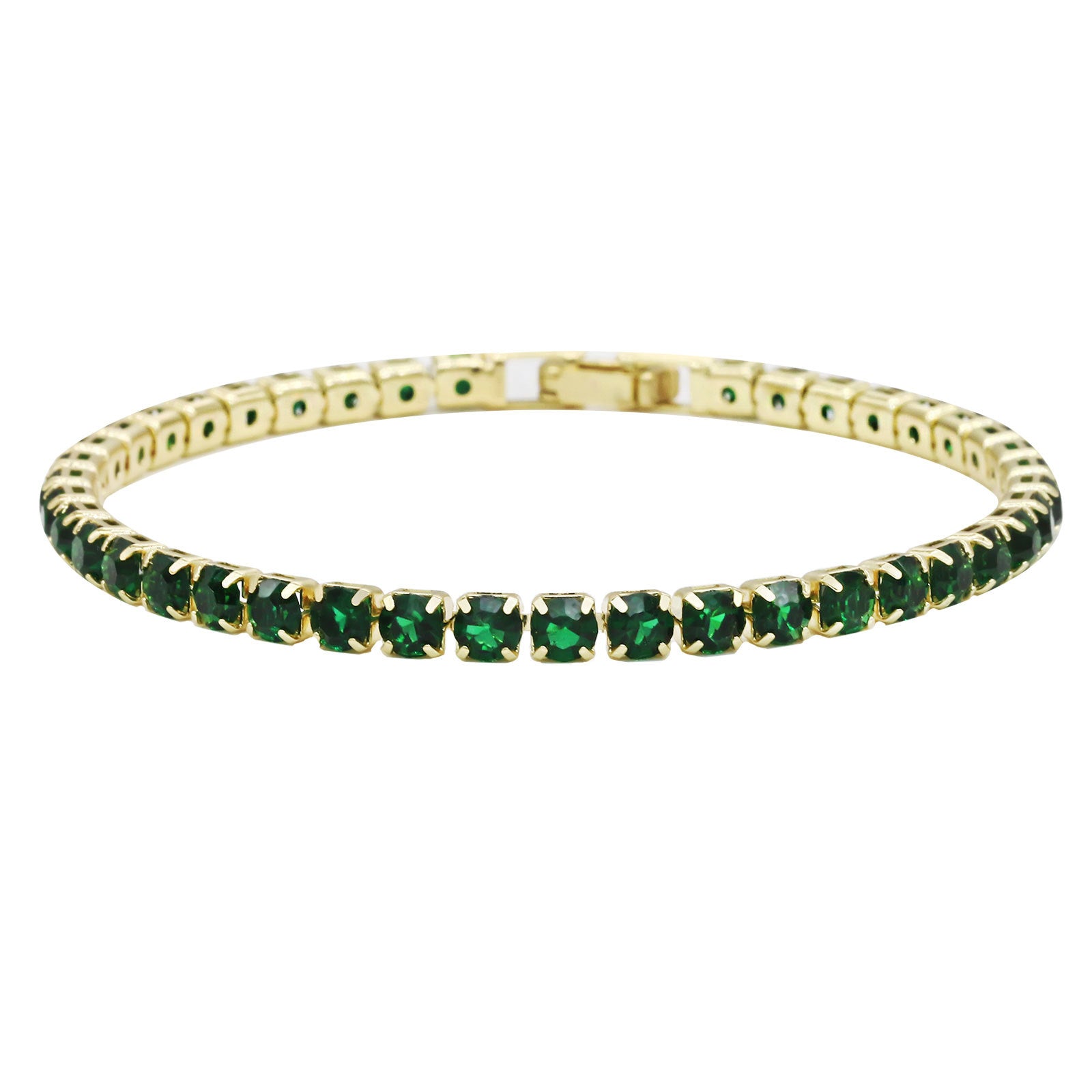 Wholesale Stylish Alloy Tennis Bracelet Geometric Rhinestone Design Platinum White Finish 17Cm Unisex Everyday Jewelry Gift