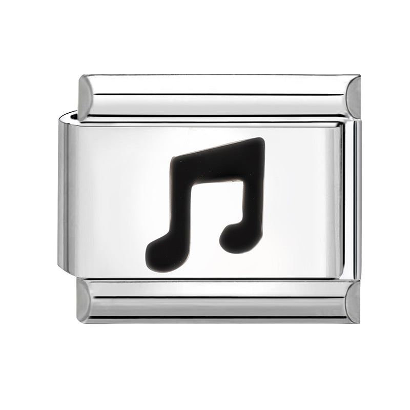 Wholesale 9mm Italian Charm Starter Bracelets DIY square Single Section Creative Stainless Steel Composable Bracelet