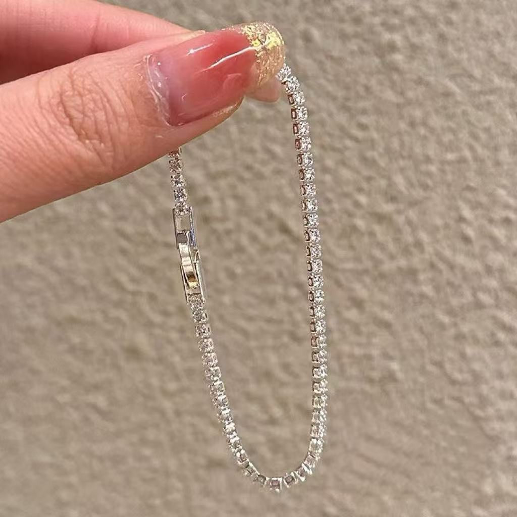 Wholesale Alloy Electroplated Grape Purple Irregular Diamond Bracelet Women' s Jewelry Accessory