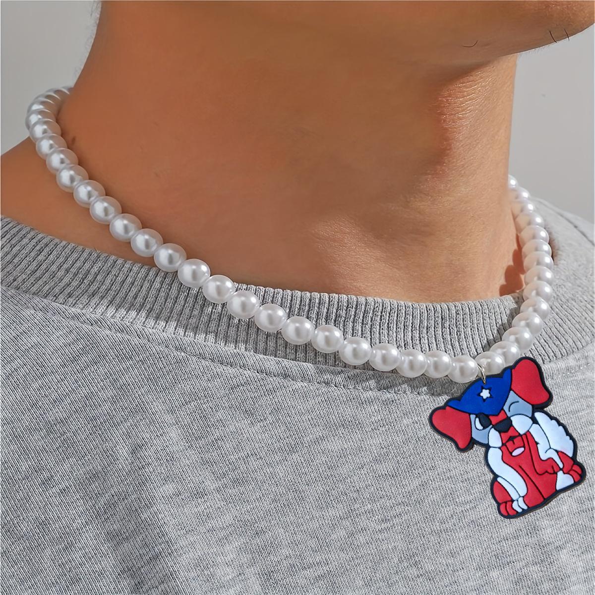 Wholesale American Independence Day Series Pearl Necklace