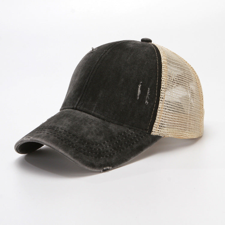 Wholesale  Baseball Cap Ponytail Cross Cross Elasticated High Ponytail Baseball Cap