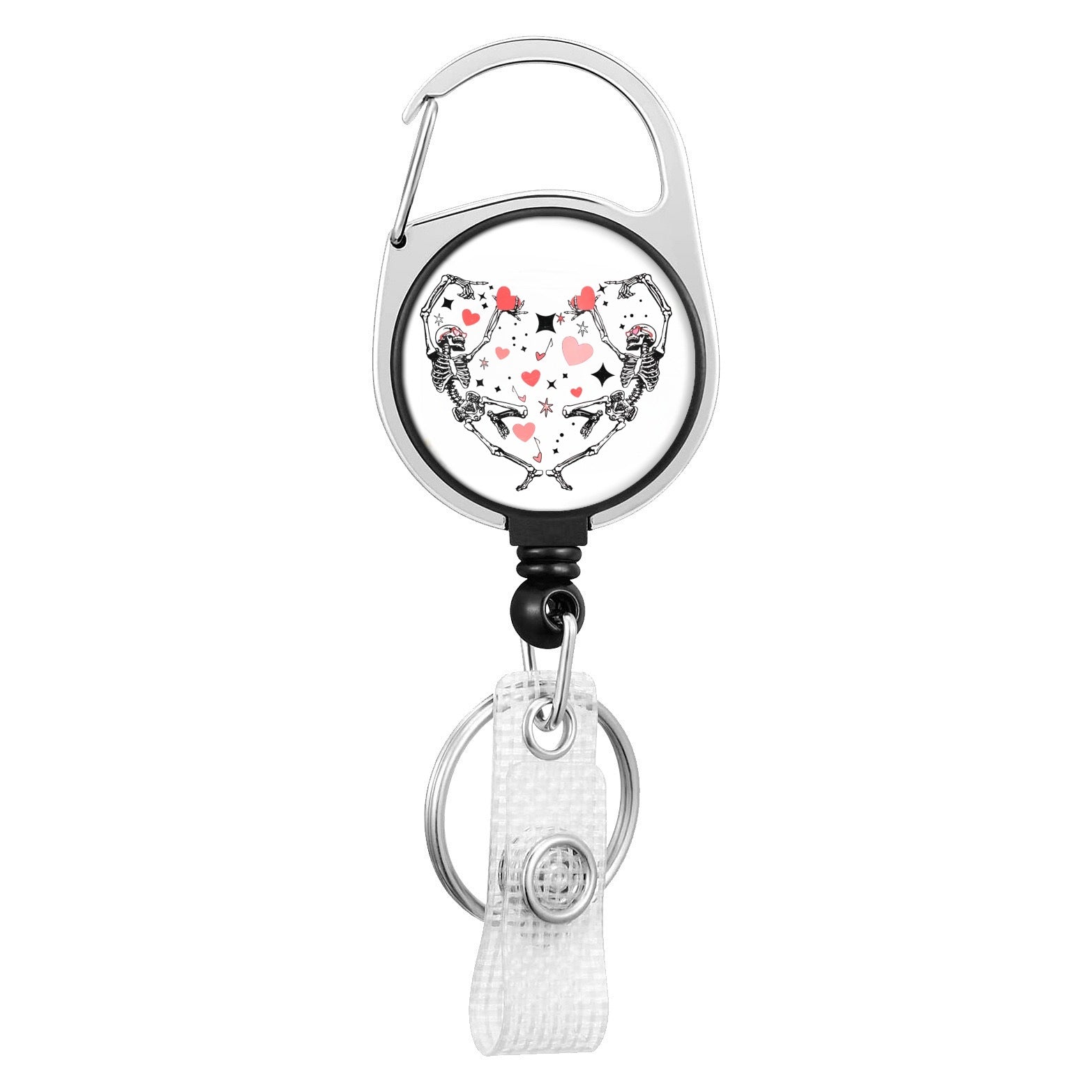 Wholesale Medical Series Acrylic Retractable Rotating Badge Keychain