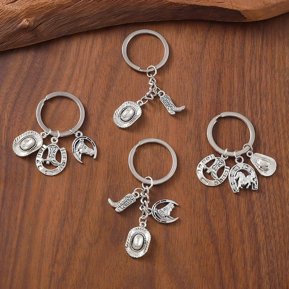 Wholesale Western Denim Theme Pendant Pendant Keychains