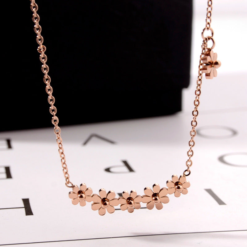 Wholesale Titanium Steel Multi- Stud Earrings,  Necklace,  Anklet,  and Bracelet Set
