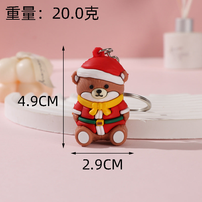 Wholesale Cute Christmas bear keychain